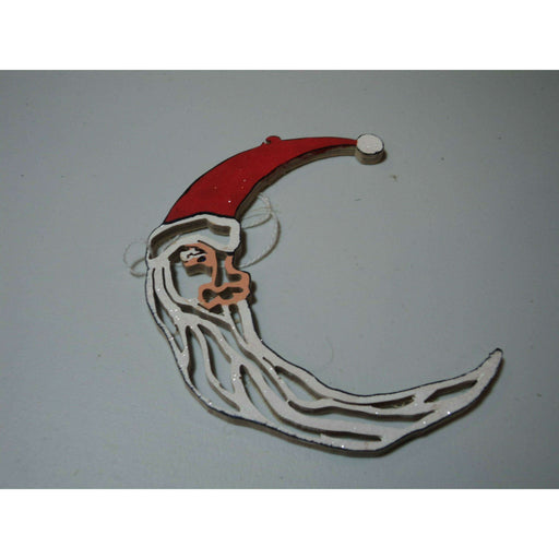 Market on Blackhawk:  Scroll Saw Wood Ornament: Santa Moon - Default Title  |   Rag Rug Haven