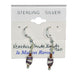 Market on Blackhawk:  Venetian Trade Bead Earrings - Red, White, & Blue  (1.75" x 0.25" x 0.75", 0.2 oz.)  |   LA MAISON RAVOUX