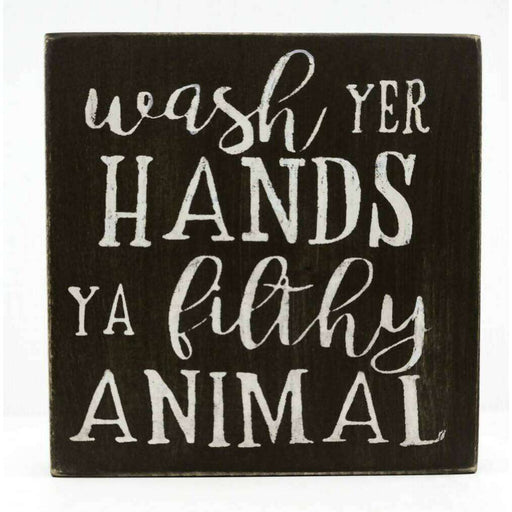 Market on Blackhawk:  Wash yer hands ya filthy animal - Handmade Painted Wood Sign   |   Ceils Crafts