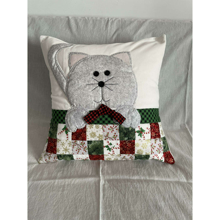 Market on Blackhawk:  Winter Holidays Pillows - Kitty Pillow  |   LA MAISON RAVOUX