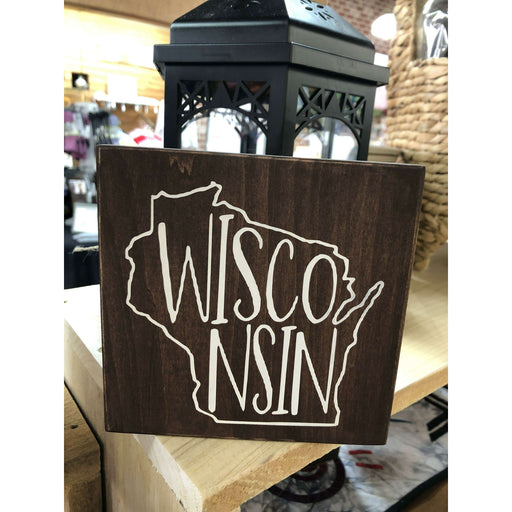 Market on Blackhawk:  Wisconsin - Handmade Painted Wood Sign   |   Ceils Crafts