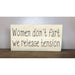 Market on Blackhawk:  Women Don't Fart - We Release Tension - Handmade Painted Wood Sign - White Background  |   Ceils Crafts