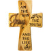 Market on Blackhawk:  Wooden Cross "I am the Way, the Truth, and the Life" - Handmade Scroll Saw Art - Oak Wood (L)  & Maple Wood (R) -  (with hanger)  |   Richard Welch Woodworking