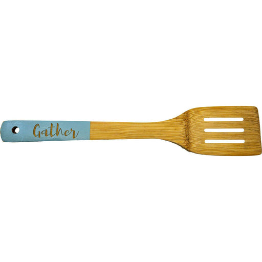 Market on Blackhawk:  Wooden Kitchen utensils with painted handles (#1667) - Gather Spatula  (2.38" x 11.75" x 0.25", 1.4 oz.)  |   Quilts by Barb
