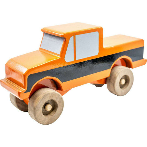 Market on Blackhawk:  Wooden Toy Trucks - Orange Wooden Toy Truck  |   CBs Woodworking