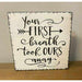 Market on Blackhawk:  Your first breath took ours away - Handmade Painted Wood Sign   |   Ceils Crafts
