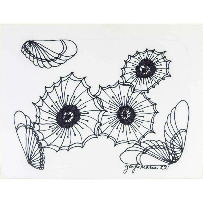 Market on Blackhawk:  Zendoodle Greeting Card with Envelope by gaylemarie (17) - Anenome  |   Things That Garnish