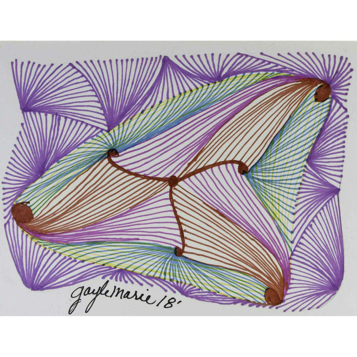 Market on Blackhawk:  Zendoodle Greeting Card with Envelope by gaylemarie (21) - Lines of Illusion  |   Things That Garnish