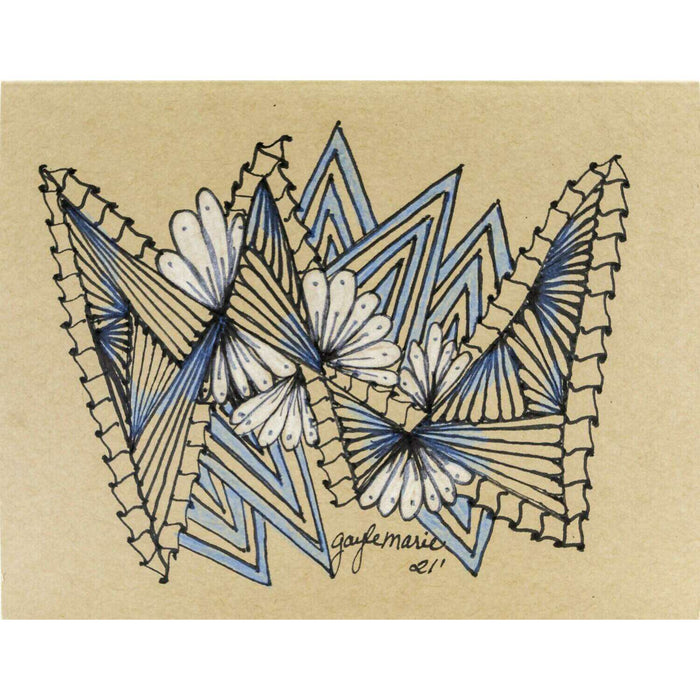 Market on Blackhawk:  Zendoodle Greeting Card with Envelope by gaylemarie (30) - Blue Mountains  |   Things That Garnish