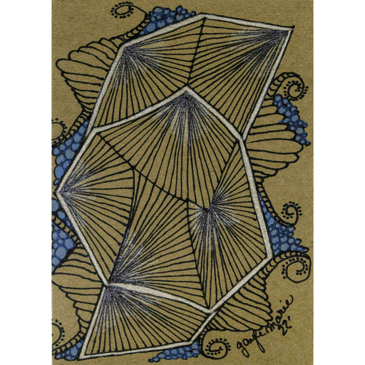 Market on Blackhawk:  Zendoodle Greeting Card with Envelope by gaylemarie (32) - Blue Foam  |   Things That Garnish