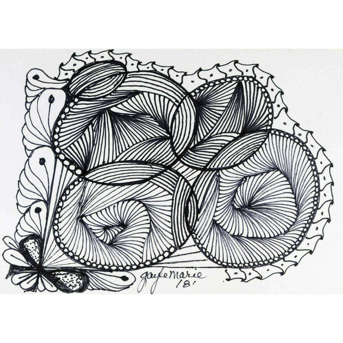 Market on Blackhawk:  Zendoodle Greeting Card with Envelope by gaylemarie (34) - Dizzy Circles  |   Things That Garnish