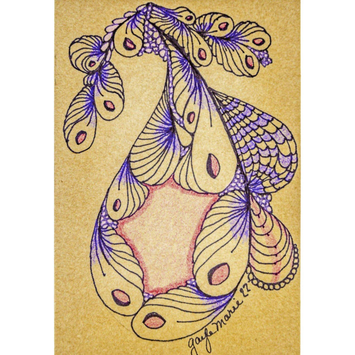 Market on Blackhawk:  Zendoodle Greeting Card with Envelope by gaylemarie (42) - Pretty in Purple  |   Things That Garnish