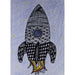 Market on Blackhawk:  Zendoodle Greeting Card with Envelope by gaylemarie (48) - Children's Spaceship  |   Things That Garnish