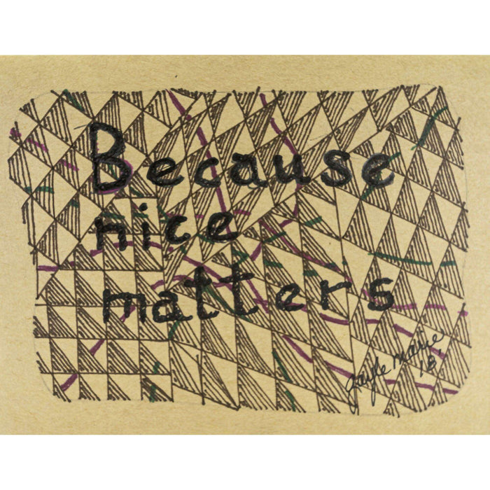 Market on Blackhawk:  Zendoodle Greeting Card with Envelope by gaylemarie (54) - Because Nice Matters (brown)  |   Things That Garnish