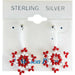 Market on Blackhawk:  Snowflake Trade Bead Earrings - Red & White  |   LA MAISON RAVOUX