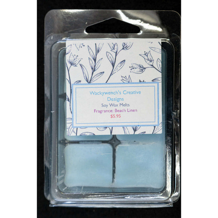 Market on Blackhawk:  Soy Wax Melts - Beach Linen scent - Squares  (approx. 1.8oz.)  |   Wacky Wench’s Creative Designs