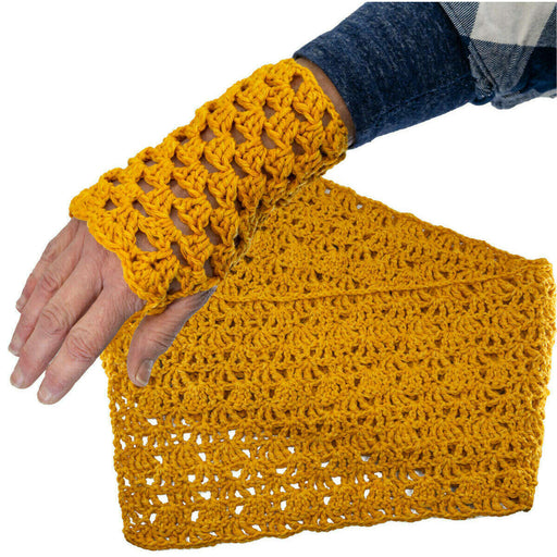 Market on Blackhawk:  Yellow Scarf with Handwarmers - Default Title  |   Sewperb Chaos